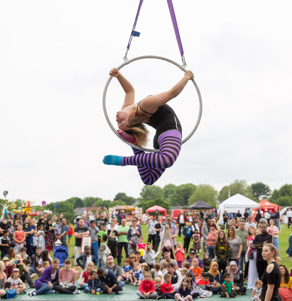 Hoop performance in Troupe production 